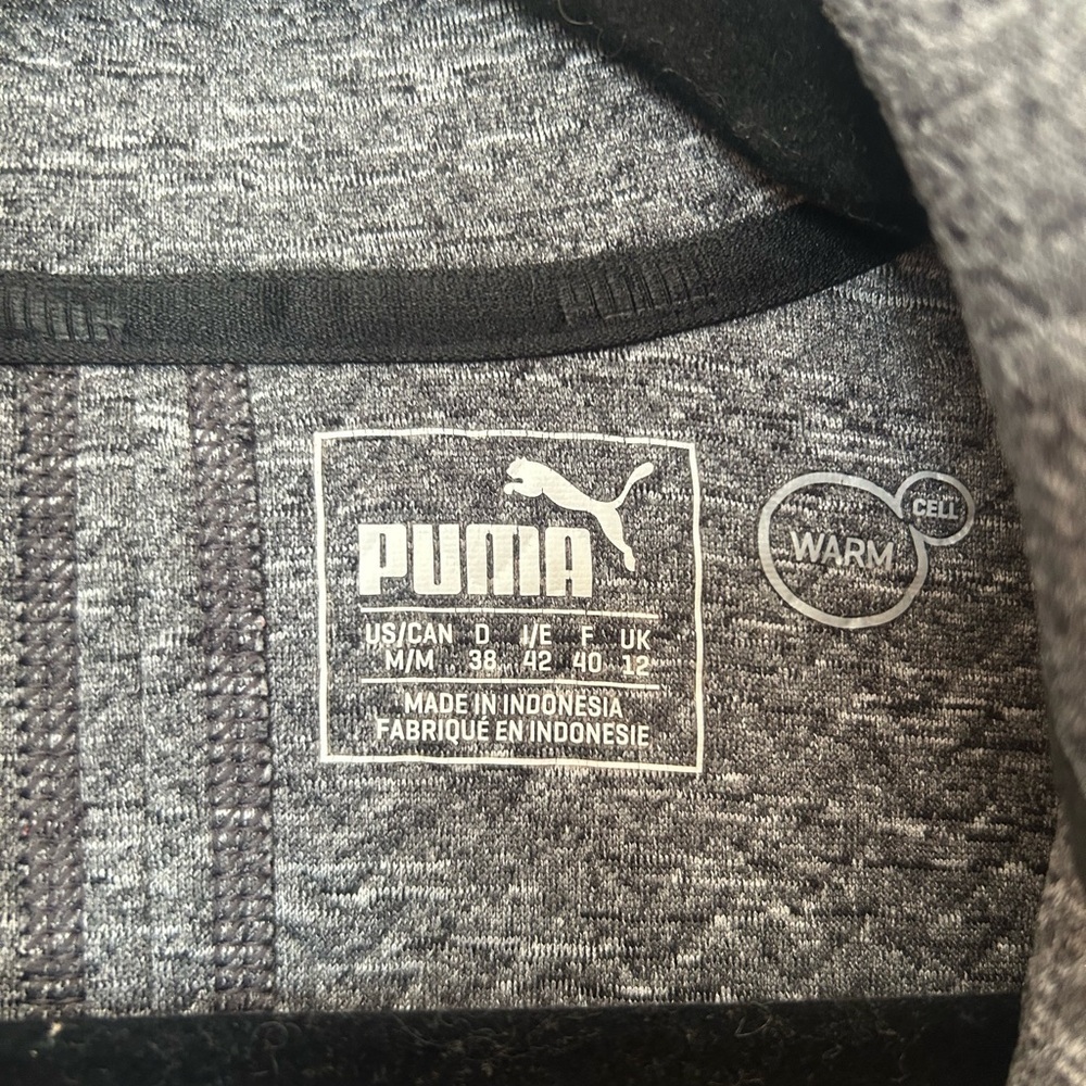 Puma Women's Gray Quarter-Zip Pullover Warm Cell Technology Size Medium - Picture 3 of 7